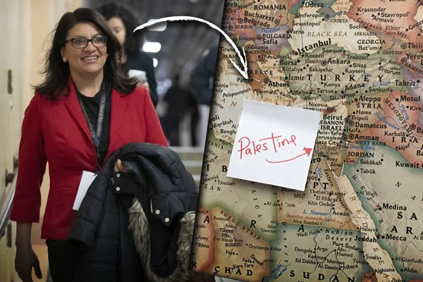 ABD Kongresi'nin Müslüman kadın üyesi Rashida Tlaib'in ofisindeki haritadan İsrail çıkartıldı