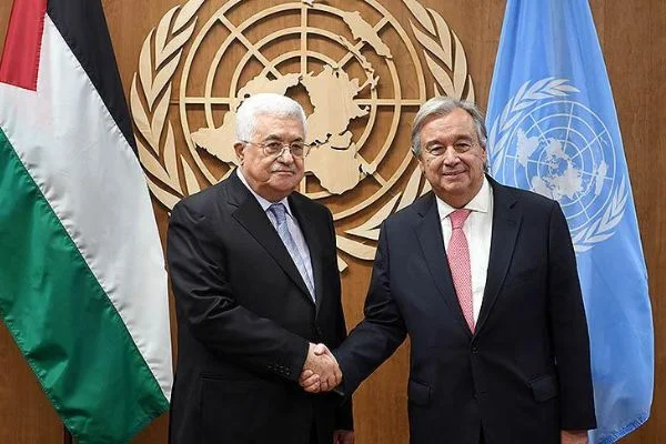 Filistin Devlet Başkanı Abbas, BM Genel Sekreteri Guterres ile görüştü
