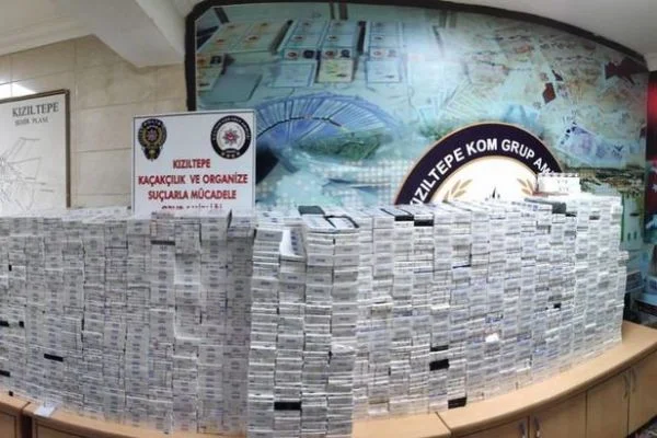 Mardin'de dev kaçak sigara operasyonu