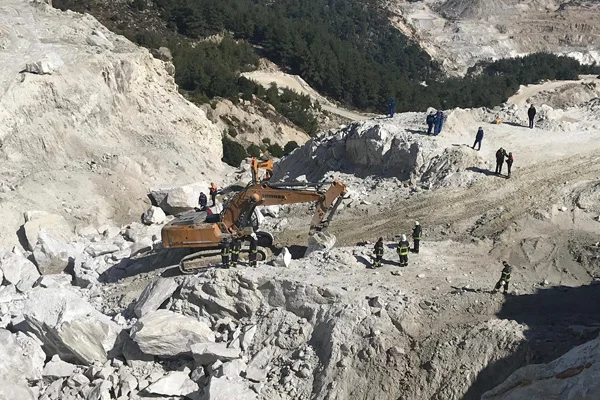 Muğla'da maden ocağında göçük