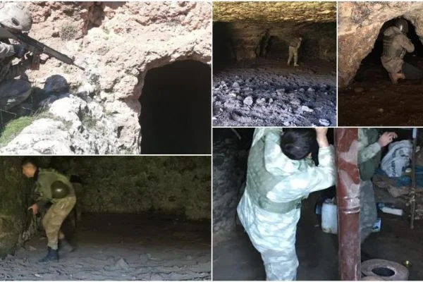 PKK'lıların kullandığı mağaralar kullanılamaz hale getirildi