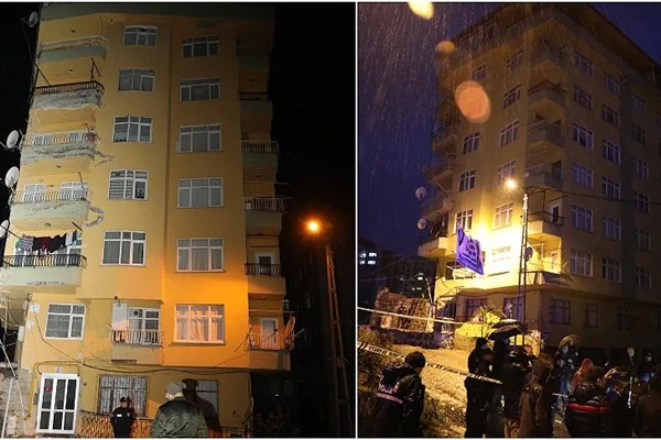 Rize'de 8 katlı bina tahliye edildi