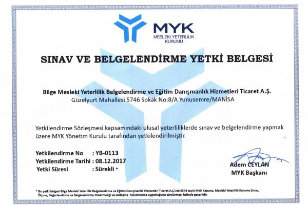 Tutuklu ve hükümlülere mesleki yeterlilik belgesi