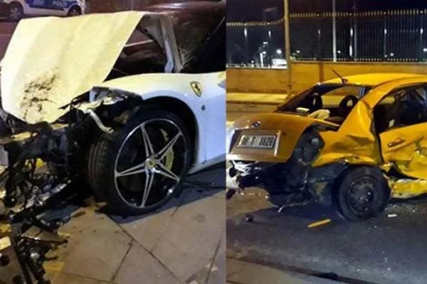 Ankara'da lüks otomobil taksiye çarptı: 1 ölü