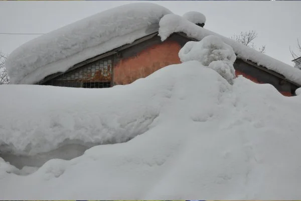 Bitlis'te tek katlı evler karda kayboldu