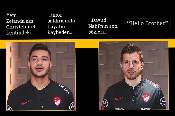 Milli futbolculardan 'Hello Brother' mesajı