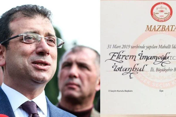 Ekrem İmamoğlu mazbatasını aldı!