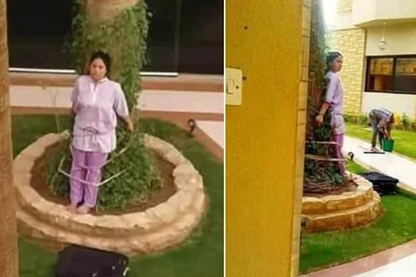Suudi işverenden, Filipinli hizmetçiye ceza: Mobilyaları güneşte bıraktı diye ağaca bağladılar
