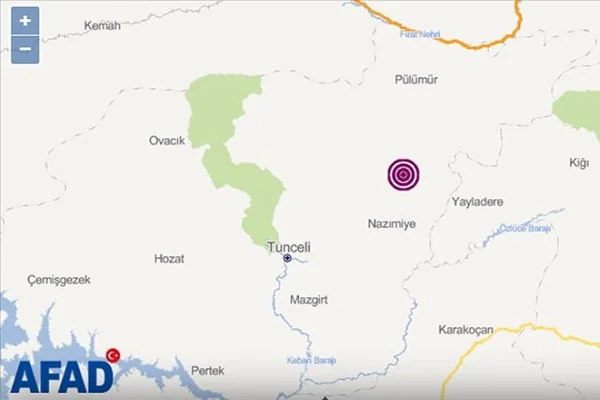 Tunceli'de deprem
