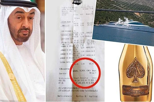 BAE Kraliyet ailesinin, bir gecelik alkol faturası Hırvatları şaşırttı!