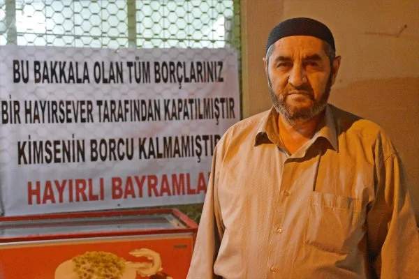 Hayırsever vatandaş veresiye defteri satın aldı