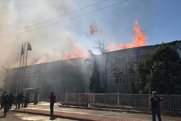 Konya'da silah fabrikasında yangın
