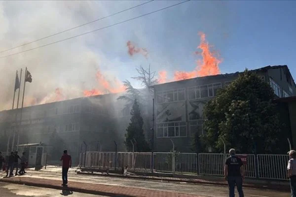 Konya'da silah fabrikasında yangın