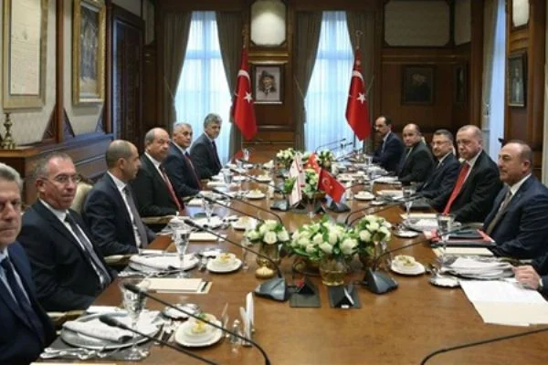 Cumhurbaşkanı Erdoğan, KKTC Başbakanı Ersin Tatar'ı kabul etti