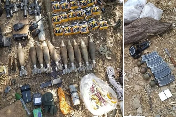 Pençe Harekatı'nda ele geçirilen mühimmat imha edildi