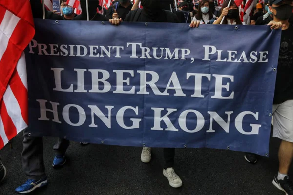 Eylemcilerden Trump'a: Lütfen Hong Kong'u özgürleştir