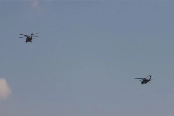 Fırat'ın doğusunda beşinci ortak helikopter uçuşu