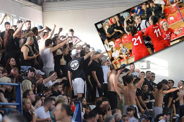 Yunan taraftarlardan skandal hareket! Oyuncularımıza tükürüp, bayrağımızı açtırmadılar