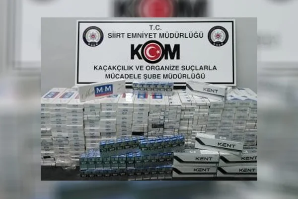 Siirt'te 2 bin paket kaçak sigara ele geçirildi