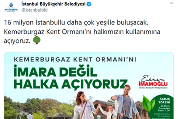 Tarım ve Orman Bakanlığından İBB'ye ''Kemerburgaz'' tepkisi