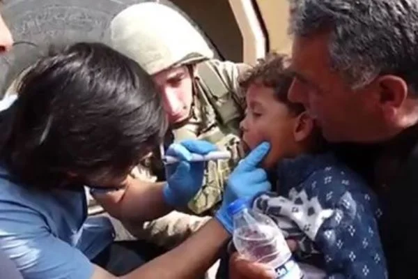 Tel Abyad'da hastalara tedavi desteği