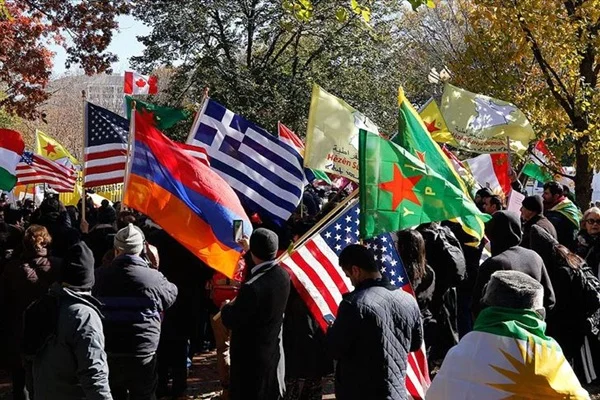 ABD'de PKK yandaşları ve Ermeni derneklerinden Türkiye karşıtı eylem