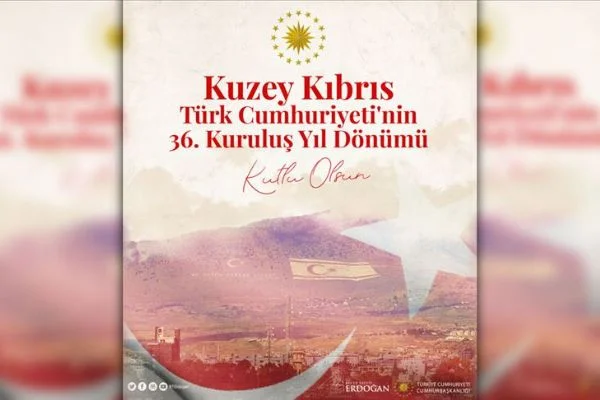 Cumhurbaşkanı Erdoğan'dan KKTC'nin 36. yıl dönümü paylaşımı