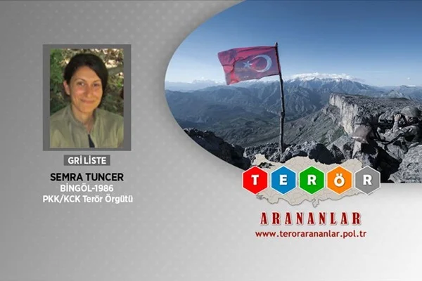 Gri kategoride aranan terörist Semra Tuncer yakalandı