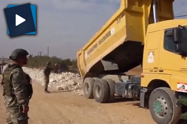 MSB, Tel Abyad'daki yol yapım çalışmalarının görüntülerini paylaştı