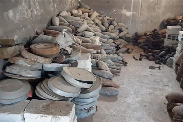 Tel Abyad'da YPG/PKK'ya ait mayın deposu bulundu