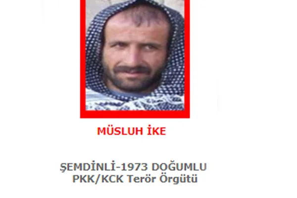 TSK ve MİT'ten PKK'ya ağır darbe: Metina sorumlusu Müsluh İke öldürüldü