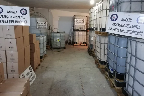 Ankara'da 24 ton etil alkol ele geçirildi