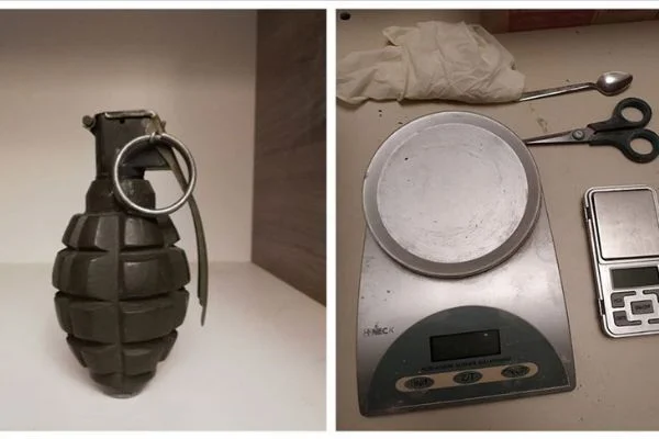 Başkentte çevreyolunda uyuşturucu satan şüphelinin evinde el bombası çıktı