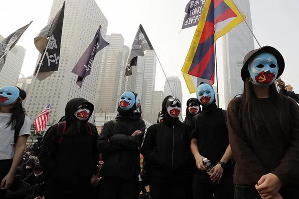 Hong Konglulardan, Doğu Türkistan halkına destek eylemi