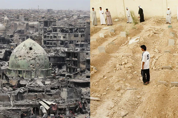 ABD'nin, "daha güvenli ve müreffeh hale getirdim" dediği Irak'tan görüntüler...