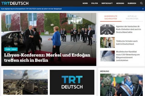 Almanca dijital haber platformu TRT Deutsch test yayınında