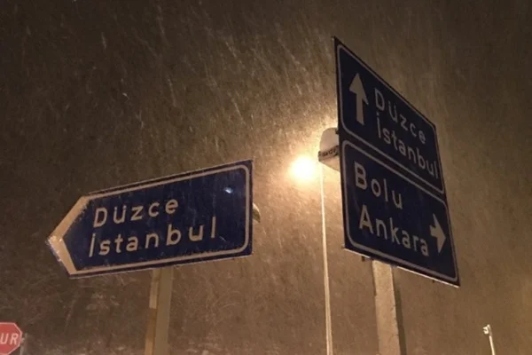 Bolu Dağı'nda yoğun kar