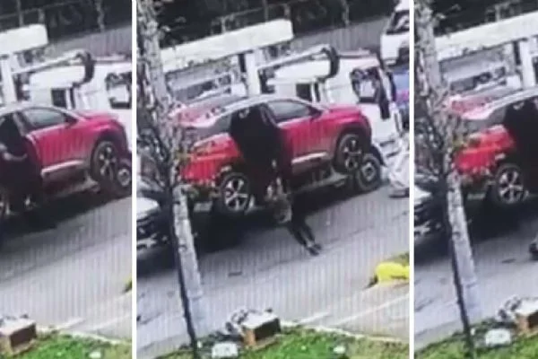 Çekicinin kaldırmasıyla panikleyen kadın kendini aşağı bırakarak yaralandı