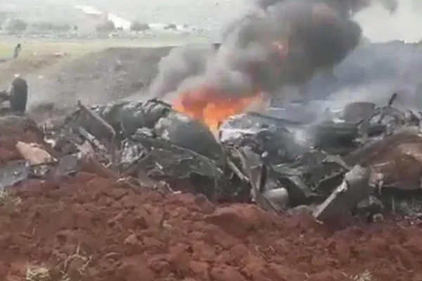 İdlib'de Esed rejimine ait bir helikopter düşürüldü