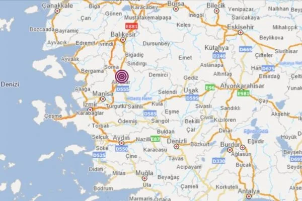 Manisa'da 4,8 büyüklüğünde deprem