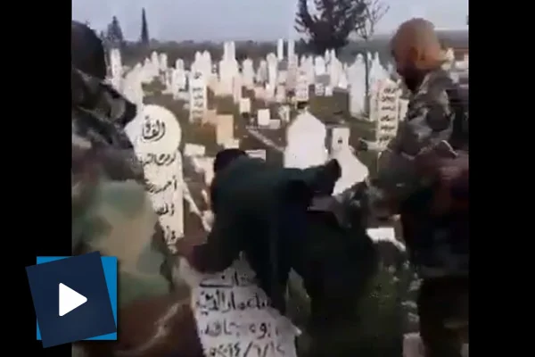 Rusya ve İran destekli rejim milisler, İdlib'de mezarları tahrip ediyor