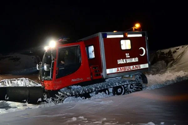 Sıfırın altında 18 derecede hasta kurtarma operasyonu
