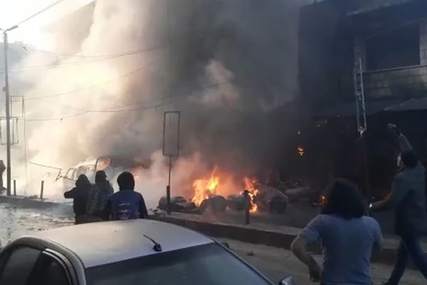 Afrin'de bomba yüklü tankerle terör saldırısı