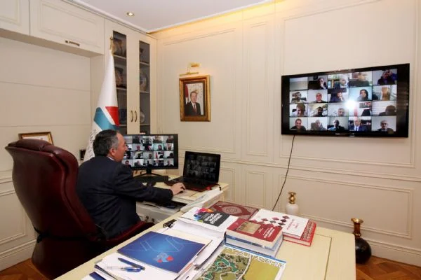 AİÇÜ'de Senato Toplantısı telekonferans yöntemiyle yapıldı