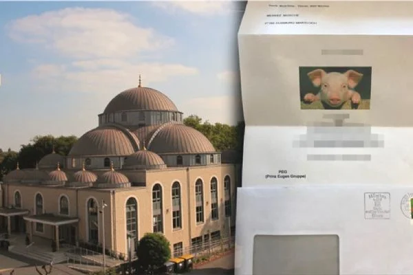 Almanya'da İslamofobik saldırı! 3 camiye domuz fotoğraflı tehdit mektubu