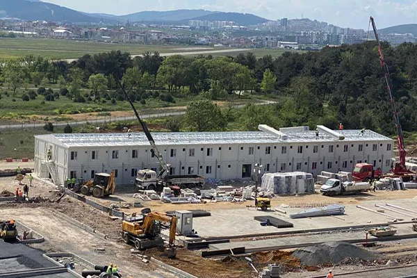 Pandemi hastanesinin yapımı hızla sürüyor