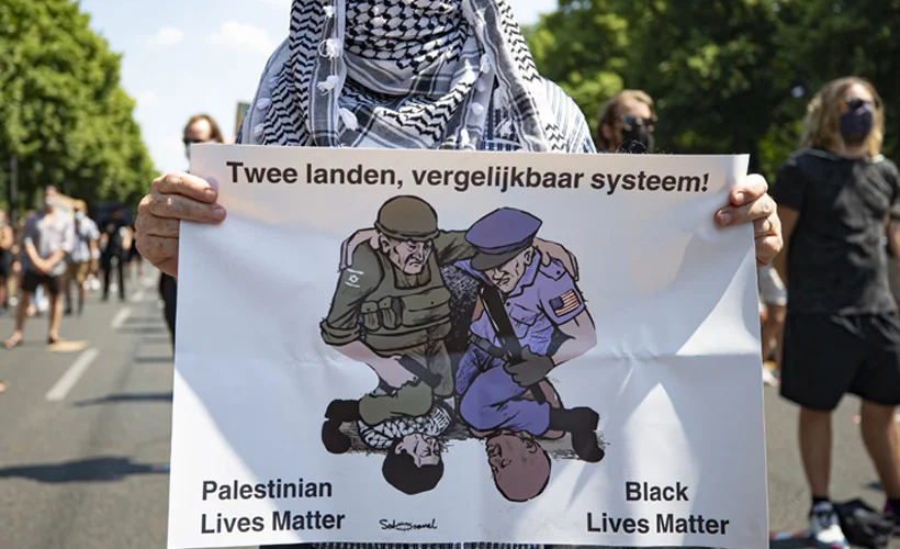 Berlin'de ''Georg Floyd'' protestosu