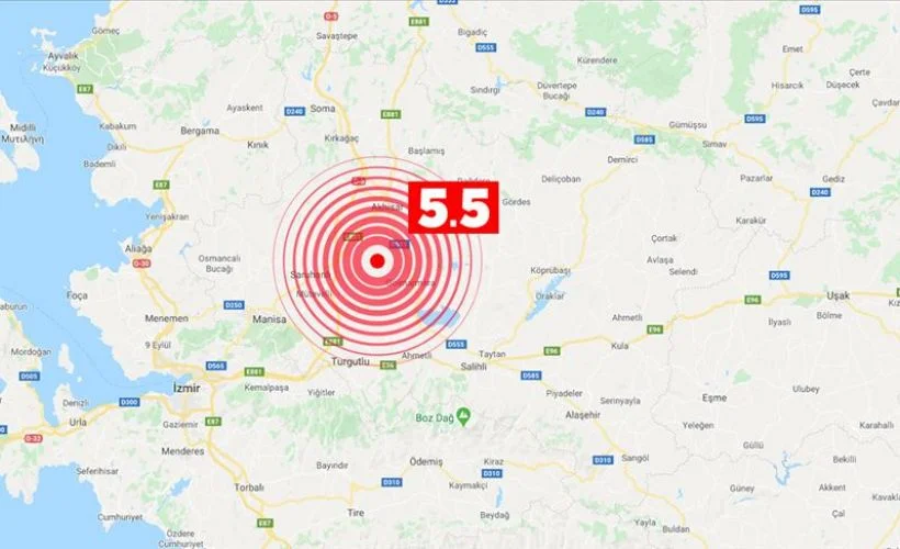 Manisa'da 5,5 büyüklüğünde deprem meydana geldi