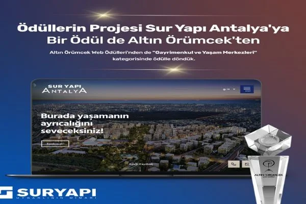 Sur Yapı Antalya'ya bir ödül de "Altın Örümcek" ten