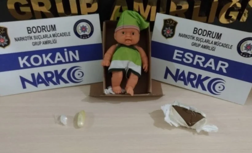 Bodrum'daki uyuşturucu operasyonunda oyuncak bebeğin içinden kokain çıktı